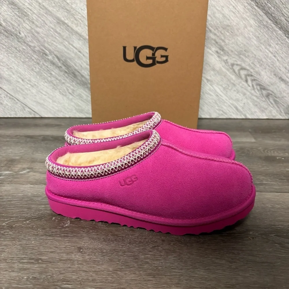 UGG | Kids Tasman II Slippers In Rock Rose Pink Size 4 NEW - Picture 1 of 9